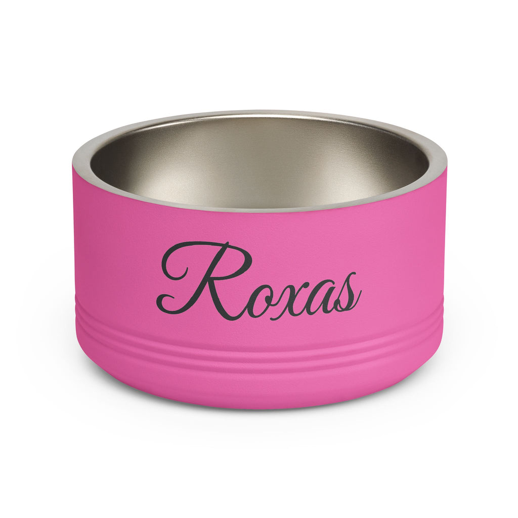 Personalized Pet Bowl - Custom Name & Date Stainless Steel 18oz