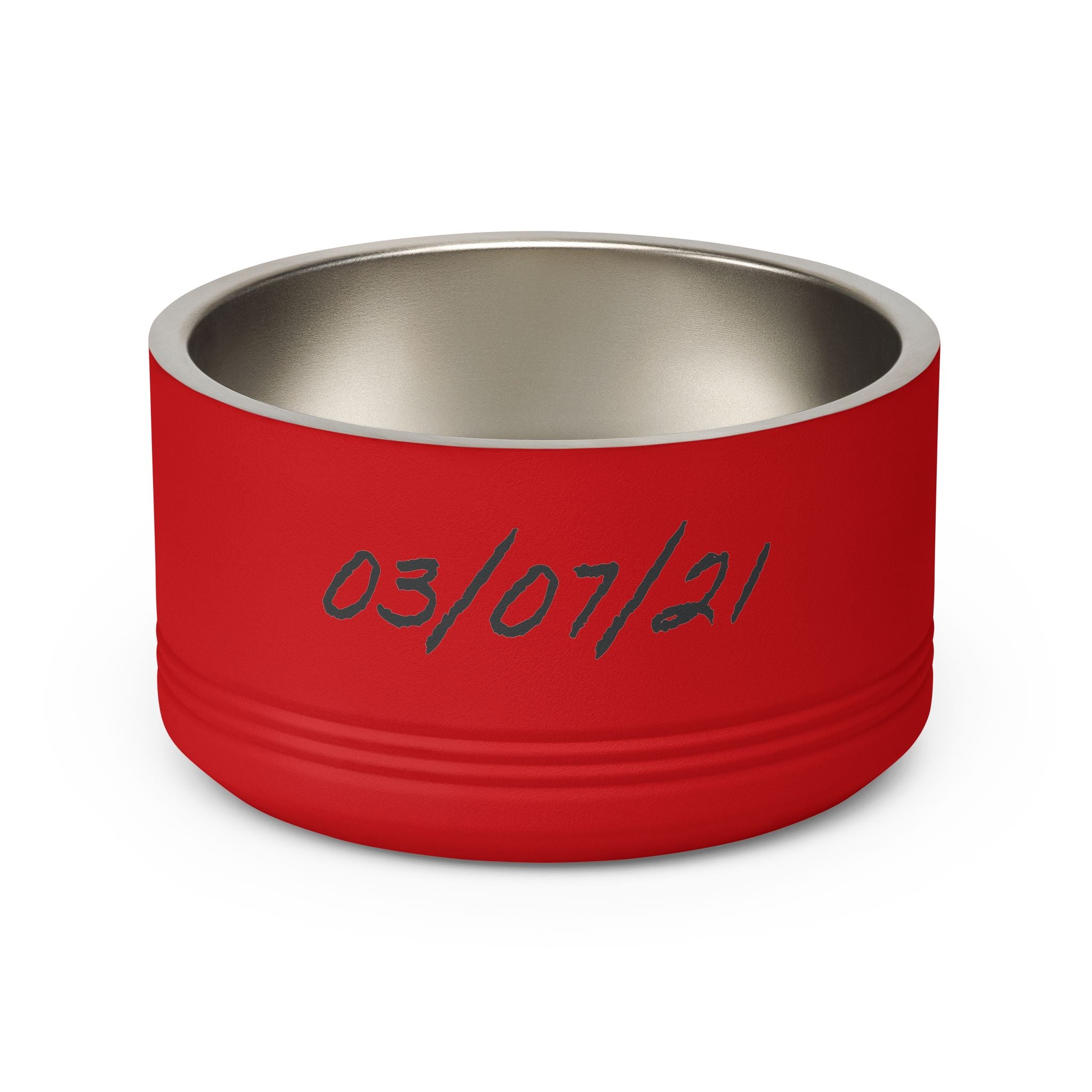 Personalized Pet Bowl - Custom Name & Date Stainless Steel 18oz