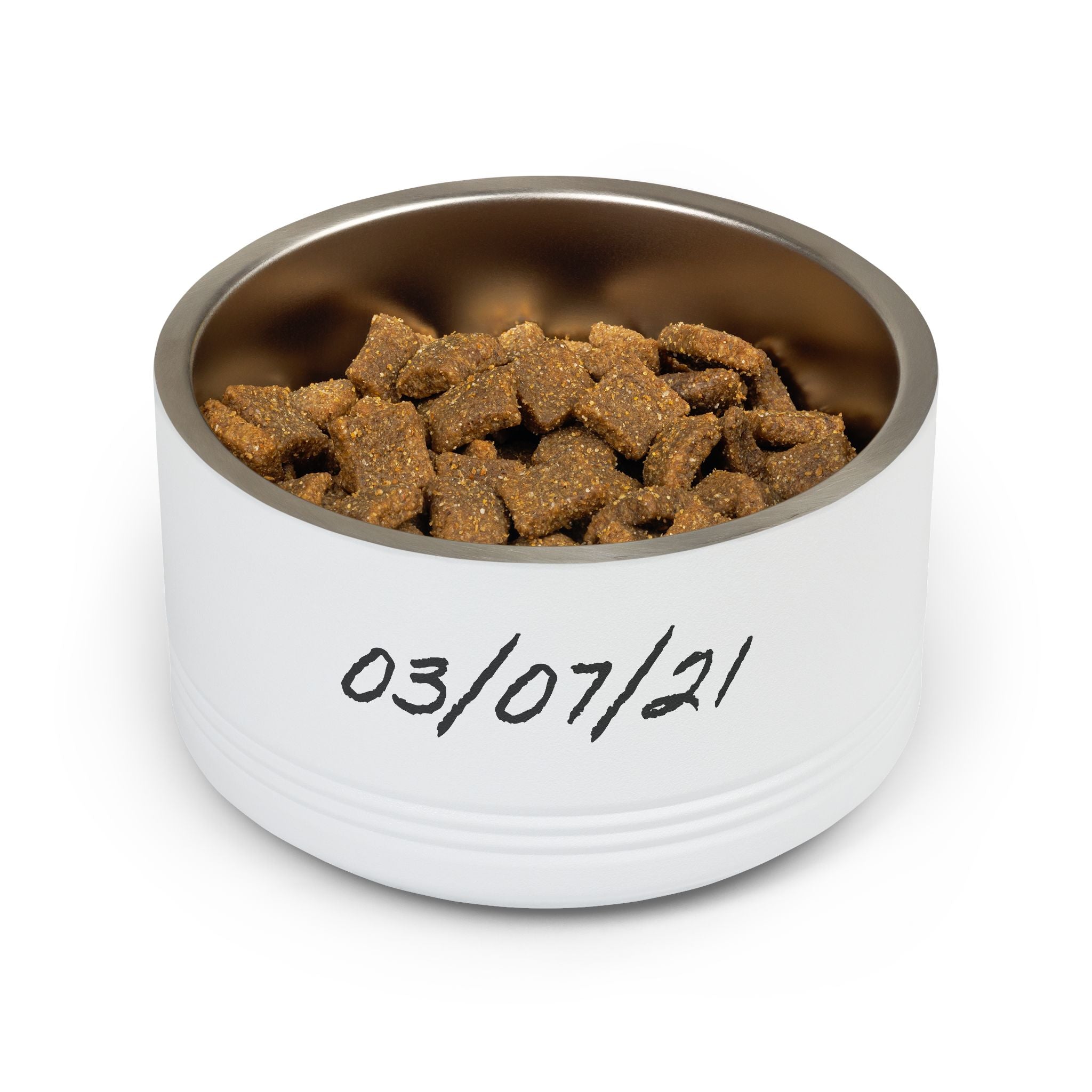 Personalized Pet Bowl - Custom Name & Date Stainless Steel 18oz